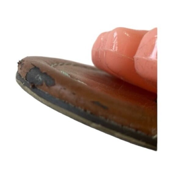 Aloha Island Sz 10M Turquoise Blue Brown Embellished Thong Sandals Slides Shoes - Picture 8 of 8